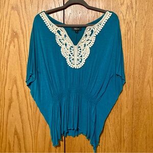 🌼 Teal Boho Embroidered Top 🌼